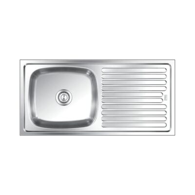Nirali Stainless Steel Sink Popular Range ELEGANCE MEDIUM ( 39.5 x 20 inches ) - Glossy