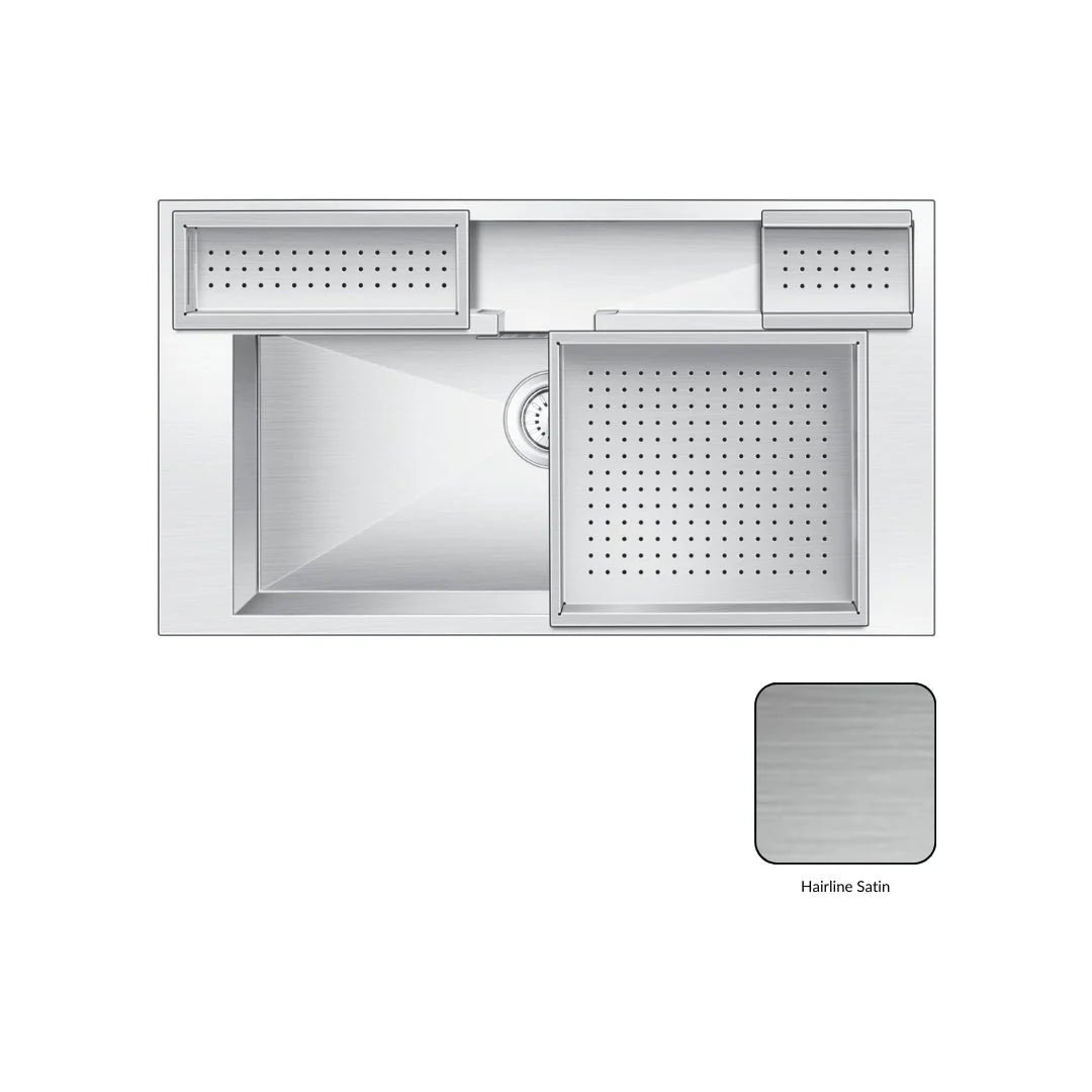Nirali Stainless Steel Sink Expell Range ERA ( 36 x 20 inches ) - Satin - Image 2
