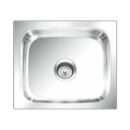 Nirali Stainless Steel Sink Popular Range GRACE PLAIN MEDIUM ( 20 x 17 inches ) - Anti-Scratch