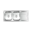 Nirali Stainless Steel Sink Popular Range GRACEFUL ELEGANCE MINI ( 46 x 20 inches ) - Anti-Scratch