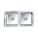 Nirali Stainless Steel Sink Silent Square Range OPAL BIG ( 41 x 21.5 inches ) - Satin