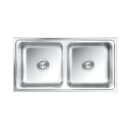 Nirali Stainless Steel Sink Silent Square Range OPAL SMALL ( 37.5 x 20 inches ) - Satin