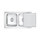 Nirali Stainless Steel Sink D'Signo Range SUPER SLIDER BIG 9.5 ( 33.5 x 20 inches ) - Glossy