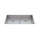 Hindware Stainless Steel Sink Handmade Series DOUBLE BOWL SUPERIO 31 x 18 ( 31 x 18 inches ) - Satin
